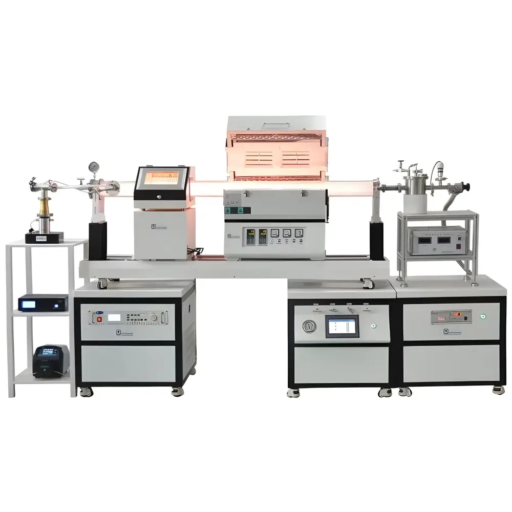 1-Zone 1200°C PE/CVD Slidable Furnace W/ RF Generator Gas Mix & Pumping System 100mm OD - Furnaces & Boilers