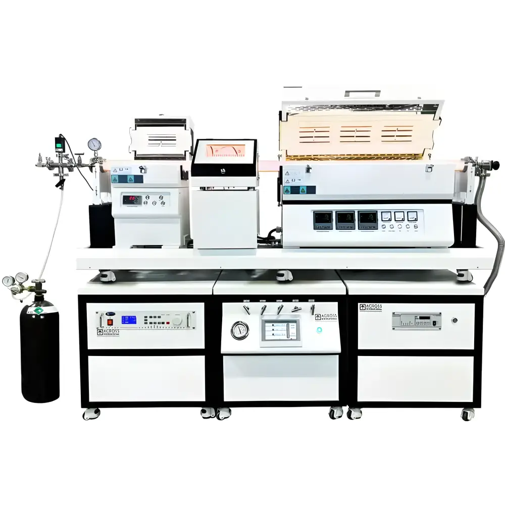 1-Zone 1200°C PE/CVD Slidable Furnace W/ RF Generator Gas Mix & Pumping System 60mm OD - Furnaces & Boilers