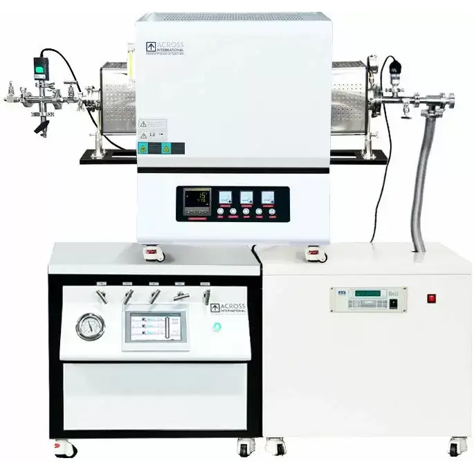1-Zone 1400°C CVD Tube Furnace With Gas Mixing & Pumping System 100mm OD - Furnaces & Boilers