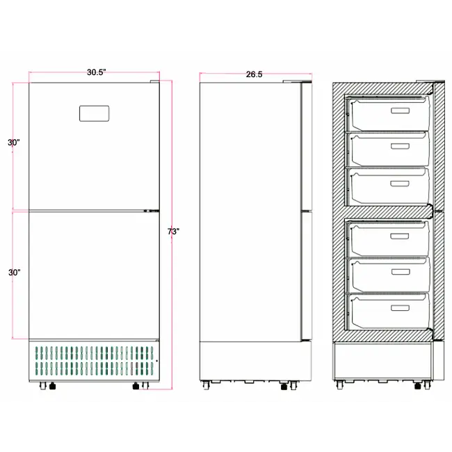 Ai DeepFreeze 16 Cu Ft -40°C Upright Freezer 110V - Freezers