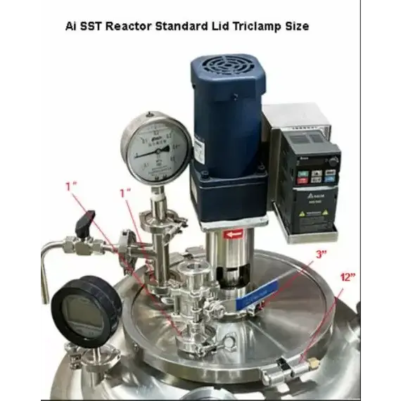 Ai Dual-Jacketed 100L 316L-Grade Stainless Steel Reactor - Laboratory Equipment