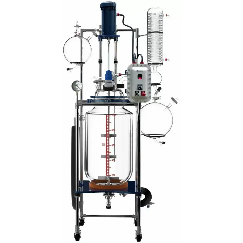 Glass Reactor Ai 100L Jacket w/ Explosion-Proof Motor/Controller 220V - Laboratory Equipment