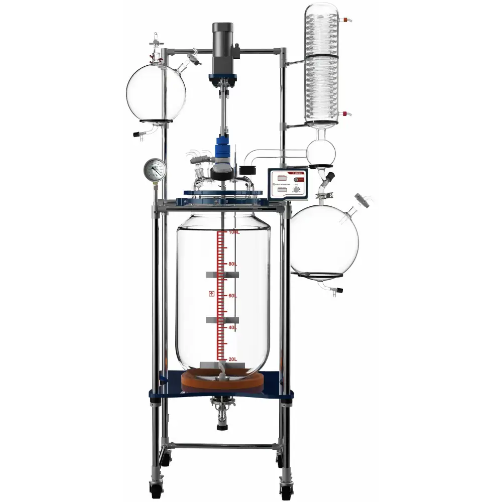 Glass Reactor Ai 100L Non-Jacketed with 200°C Heating Jacket - Laboratory Equipment