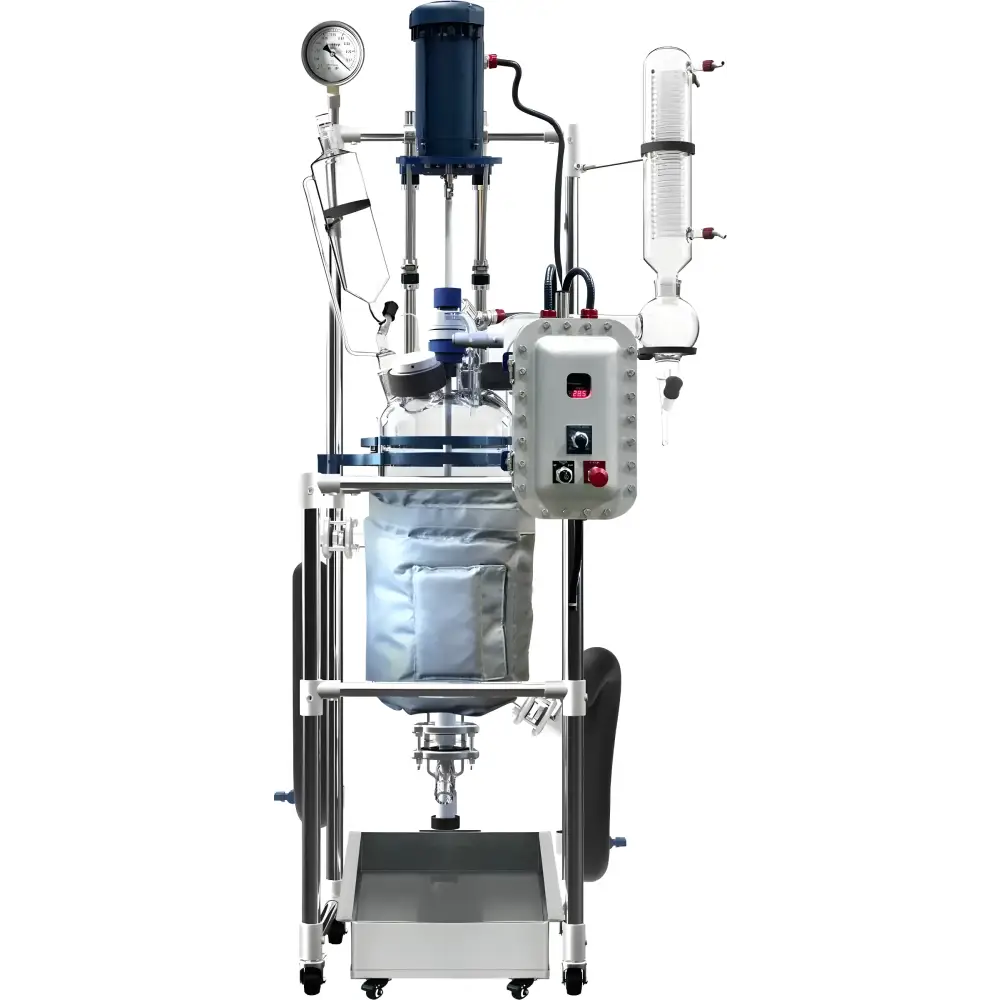 Glass Reactor Ai 10L Jacket w/ Explosion-Proof Motor & Controller 220V - Laboratory Equipment