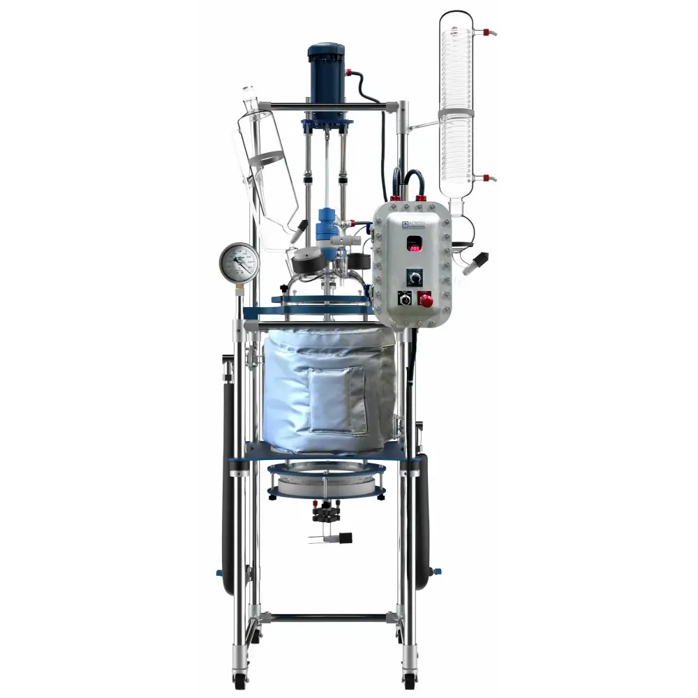 Glass Reactor Ai 20L Jacket w/ Explosion-Proof Motor & Controller 220V - Laboratory Equipment