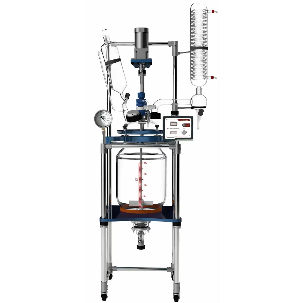 Glass Reactor Ai 20L Non-Jacketed with 200°C Heating Jacket - Laboratory Equipment