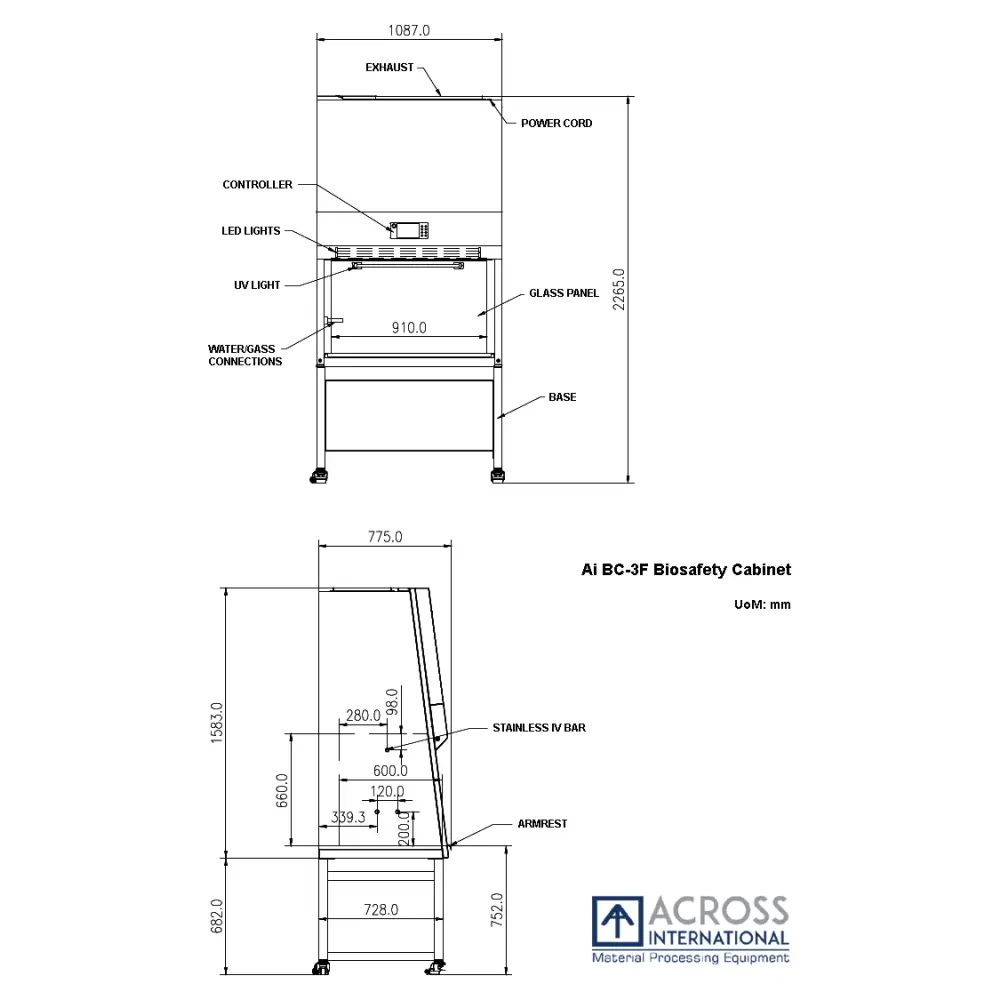 NSF Certified 3 Ft Class II Type A2 Biosafety Cabinet - Laboratory Equipment