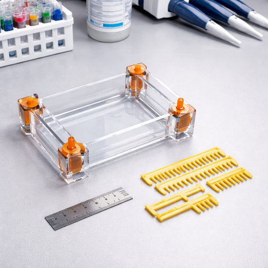 low cost electrophoresis tank accessories casting tray setup
