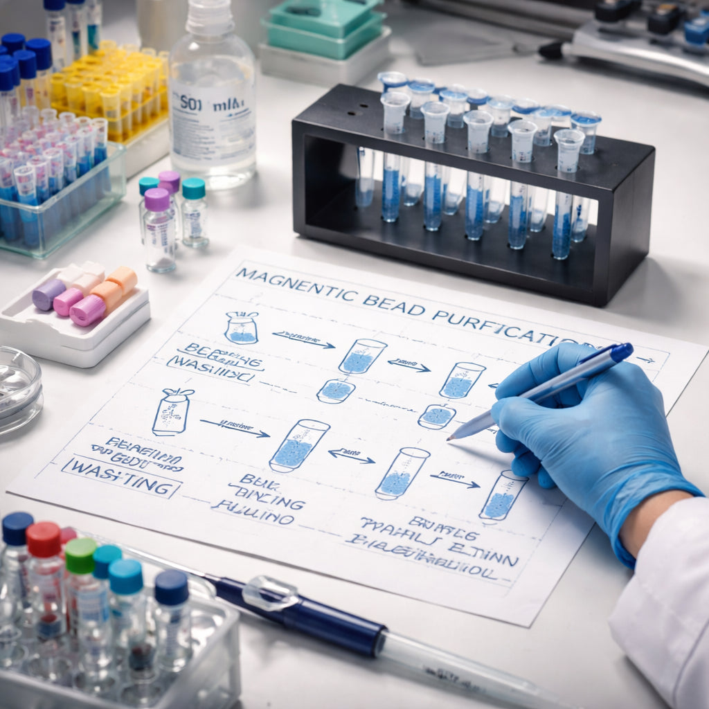 low cost magnetic bead purification planning scene