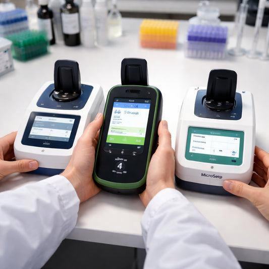 budget-friendly nucleic acid quantifier comparison on a lab bench