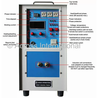 25KW Mid-Frequency Compact Induction Heater w/ Timers 30-80KHz - Laboratory Equipment