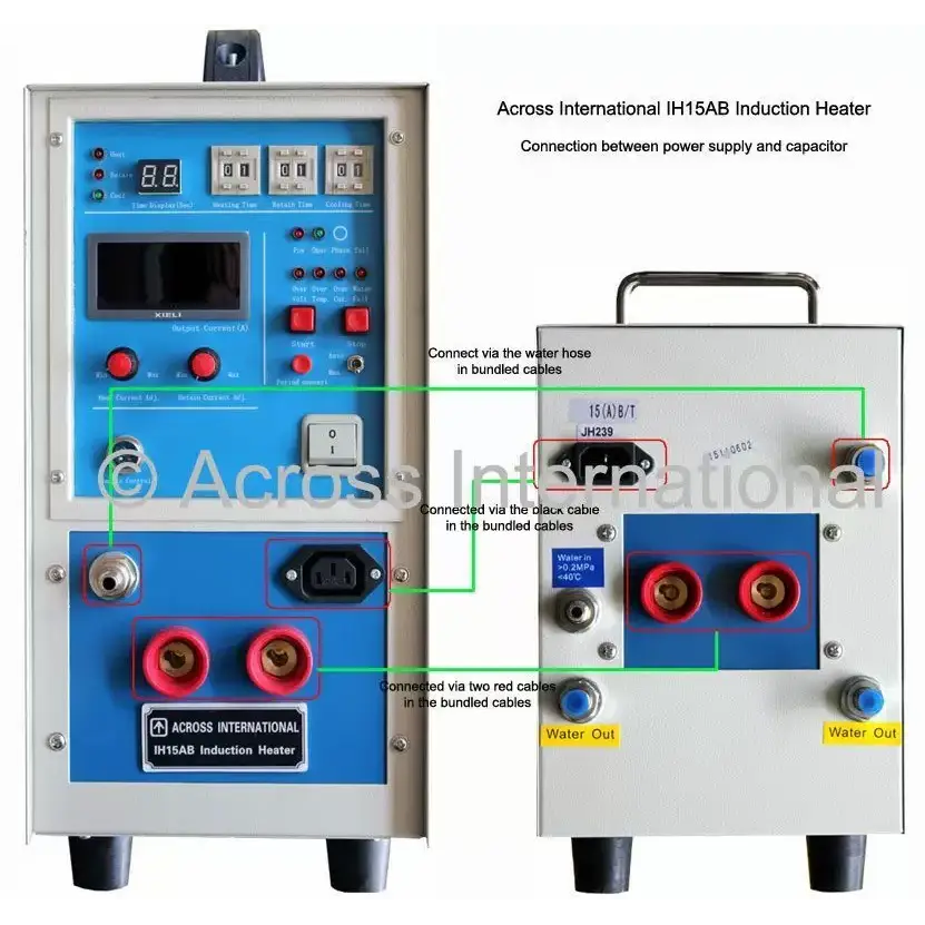 25KW Mid-Frequency Split Induction Heater w/ Timers 30-80KHz - Laboratory Equipment