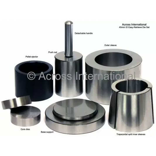 40mm ID Round Easy-Retrieve Dry Pressing Die Set - Laboratory Equipment