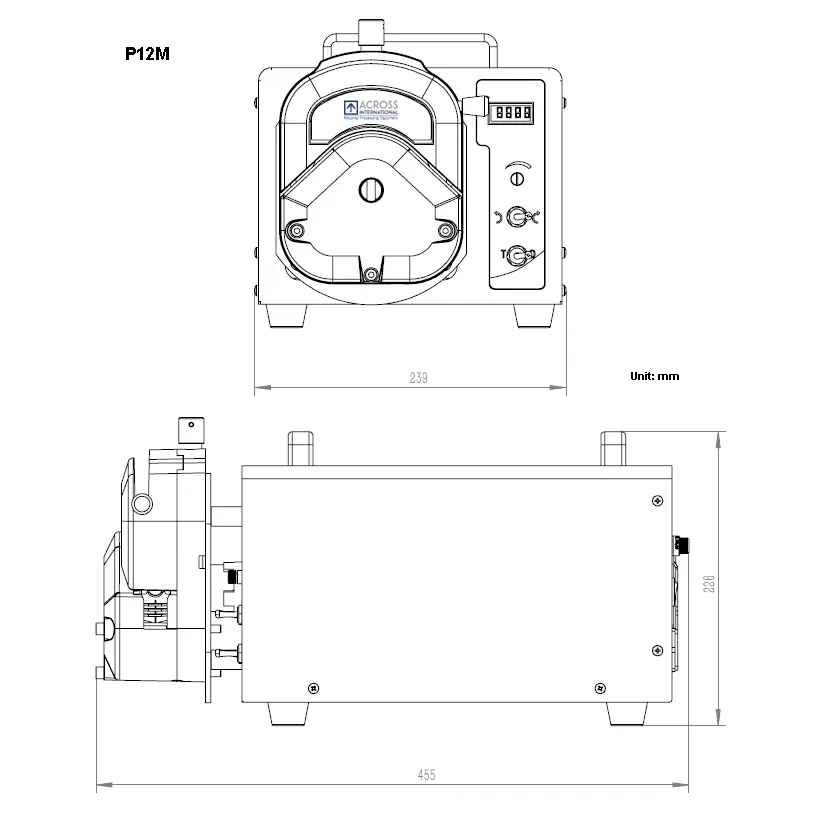 Across International Peristaltic Pump -P12M 12L/min SST ETL - Utility Pumps