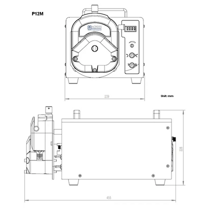 Across International Peristaltic Pump -P12M 12L/min SST ETL - Utility Pumps