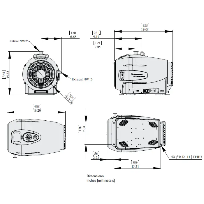 Agilent IDP-15 9 cfm Oil-Free Compact Dry Scroll Pump - Pumps