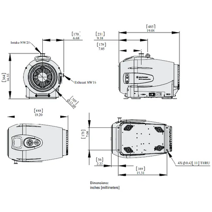 Agilent IDP-15 9 cfm Oil-Free Compact Dry Scroll Pump - Pumps