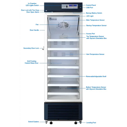 Ai 14 CF 2-8°C Upright Pharmacy Medical Vaccine Refrigerator UL - Freezers