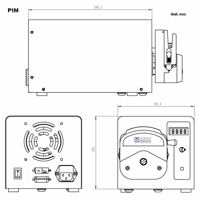 Ai P04M 0.4L/min Compact Peristaltic Pump ETL - Pumps