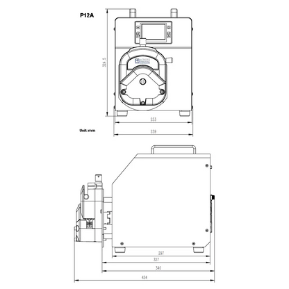 Ai P12A 12L/min SST Peristaltic Pump Touchscreen controller ETL - Pumps