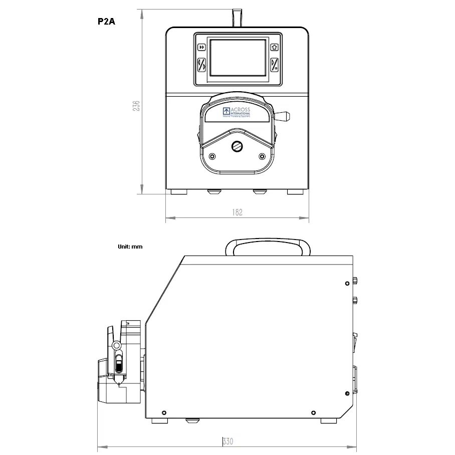 Ai P2A 2L/min SST Peristaltic Pump Touchscreen controller ETL - Pumps