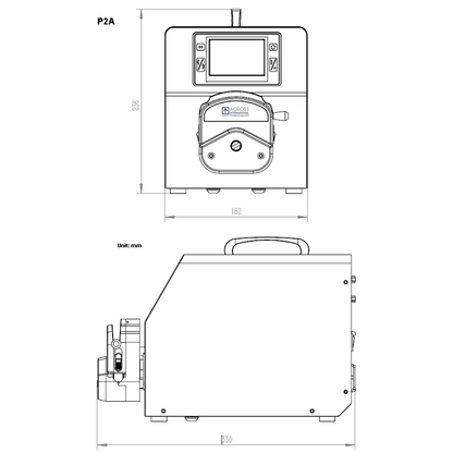 Ai P2A 2L/min SST Peristaltic Pump Touchscreen controller ETL - Pumps