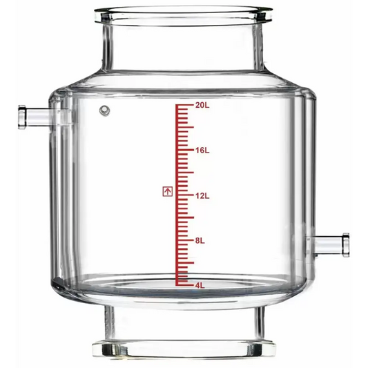 Double-Jacketed 20L Reactor Vessel for Ai R20 Filter Reactors - Laboratory Supplies
