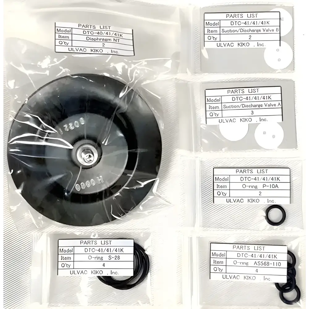 Dual Diaphragm Rebuild Kit for ULVAC DTC-41 1.6 cfm Pumps - Pumps