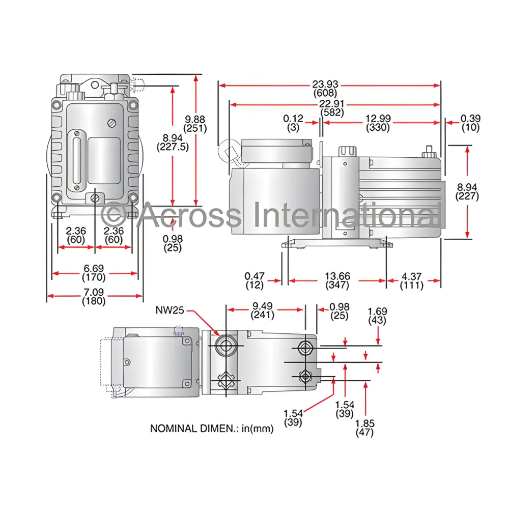 Edwards E2M28 21 CFM Dual-Stage High Capacity Vacuum Pump - Pumps