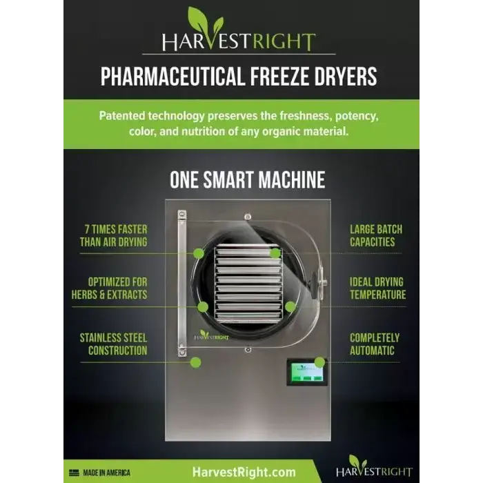 Harvest Right PHARMACEUTICAL Large Freeze Dryer w/ 7.2 cfm Pump - Pumps