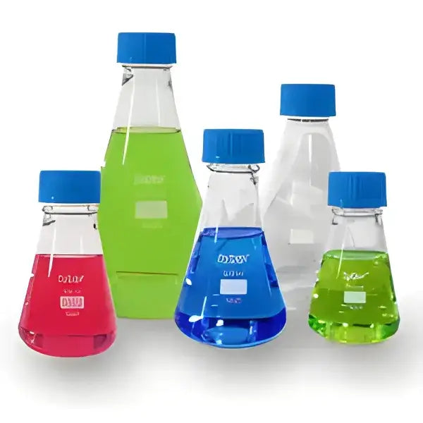 Hybex™ Erlenmeyer Flasks Threaded GL45 Screw Cap - Hybex™ Erlenmeyer Flask threaded with cap 2000ml 1 Each - Bottles &