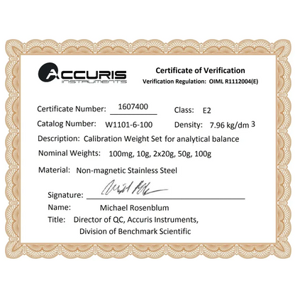 Laboratory Balance Calibration Weights Sets - Laboratory Balances