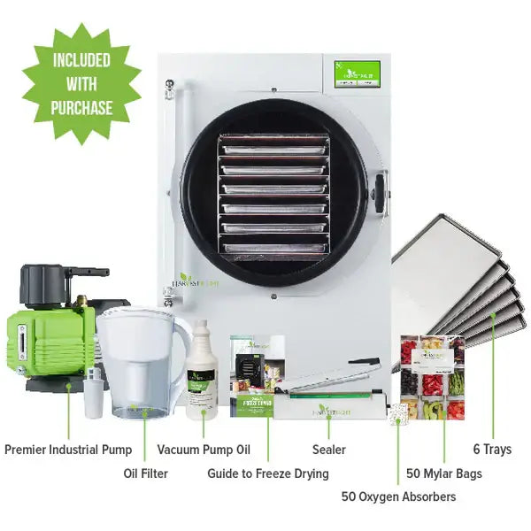 Large Home Pro Freeze Dryer White 6 Trays and Mylar Starter Kit Freeze Drying Machines