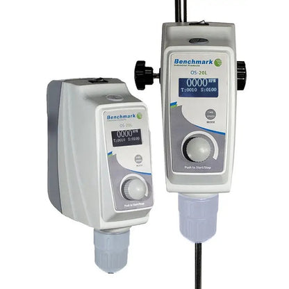 Two Benchmark digital devices on a white background