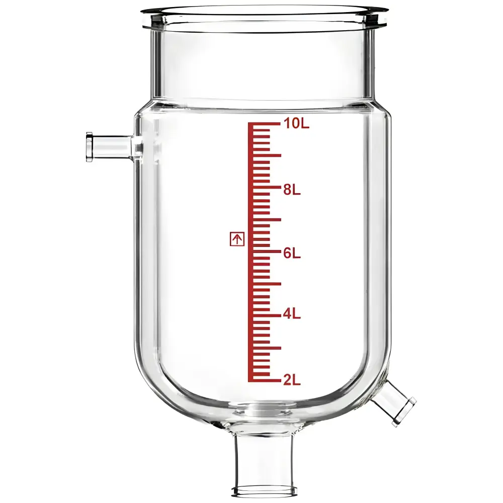 Single-Jacketed 10L Reactor Vessel for Ai R10 Glass Reactors - Laboratory Supplies