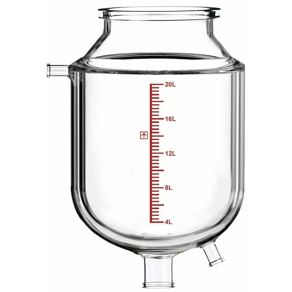 Single-Jacketed 20L Reactor Vessel for Ai R20 Glass Reactors - Laboratory Supplies