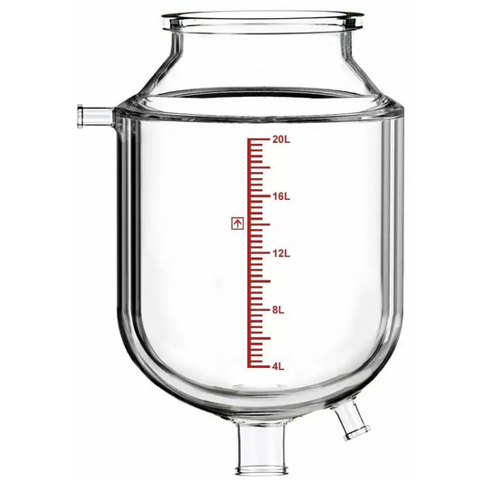 Single-Jacketed 20L Reactor Vessel for Ai R20 Glass Reactors - Laboratory Supplies