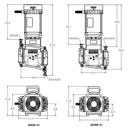 Welch 2085 6.9 CFM Diaphragm Pump with Explosion Proof Motor - Pumps