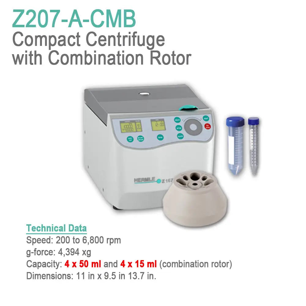 Z207-A-CMB Compact Centrifuge with Combination Rotor - Centrifuges