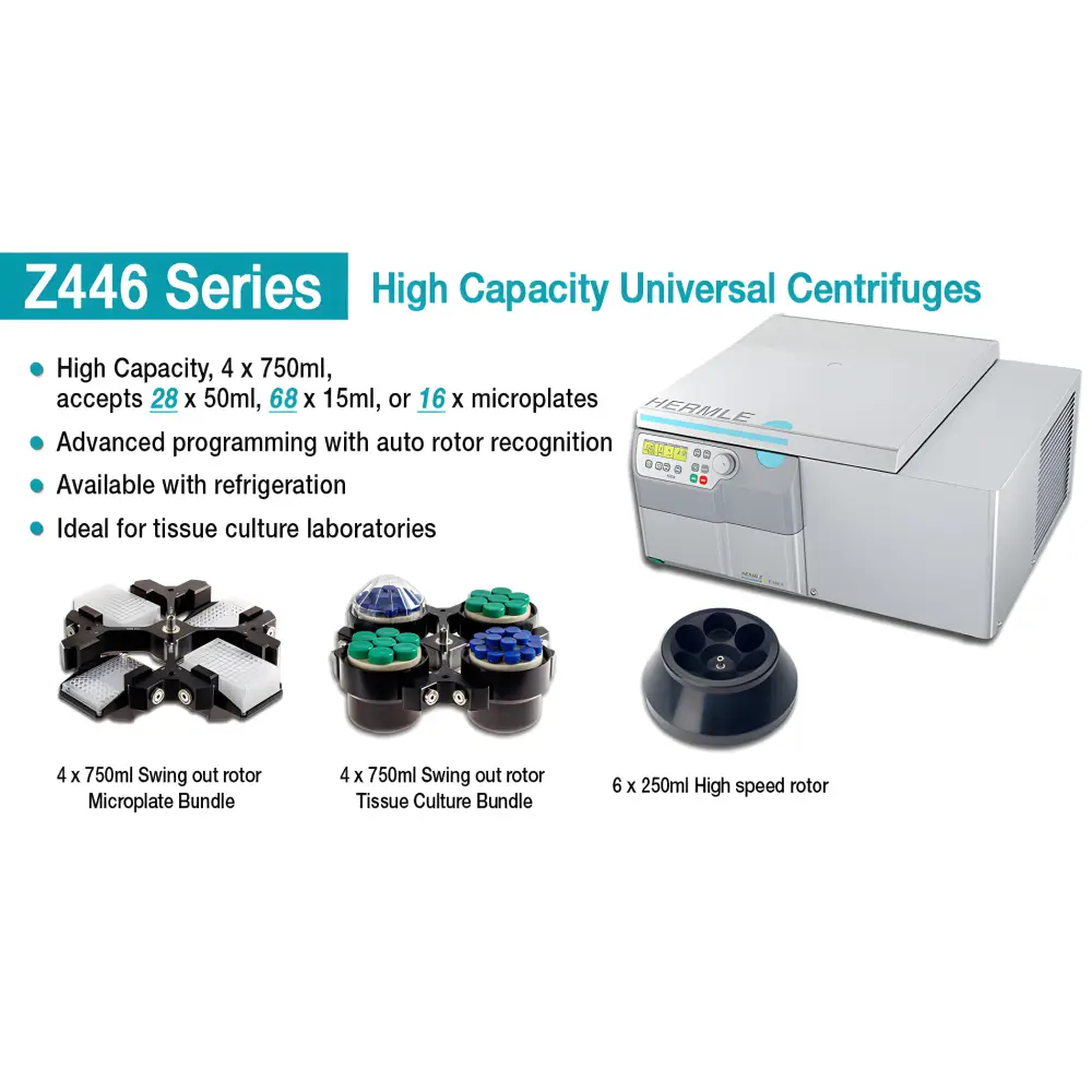 Z446 and Z446-K Universal High Capacity Centrifuges Accessories - Centrifuge