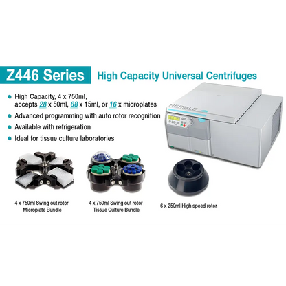 Z446 and Z446-K Universal High Capacity Centrifuges Accessories - Centrifuge